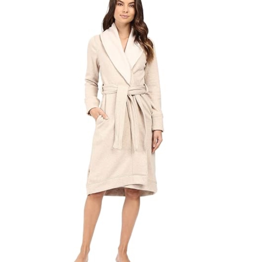 UGG Women's Cream Fleece-Lined Robe